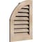 Ekena Millwork Quarter Round Top Left Functional, Pine Gable Vent w/ 1" x 4" Flat Trim Frame, 08"W x 32"H GVWQL08X3201SFUPI - alternate 4